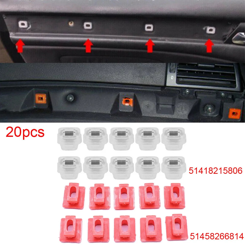 20Pcs Car Door Moulding Clips For BMW 3 Series E46 E90 E91 A