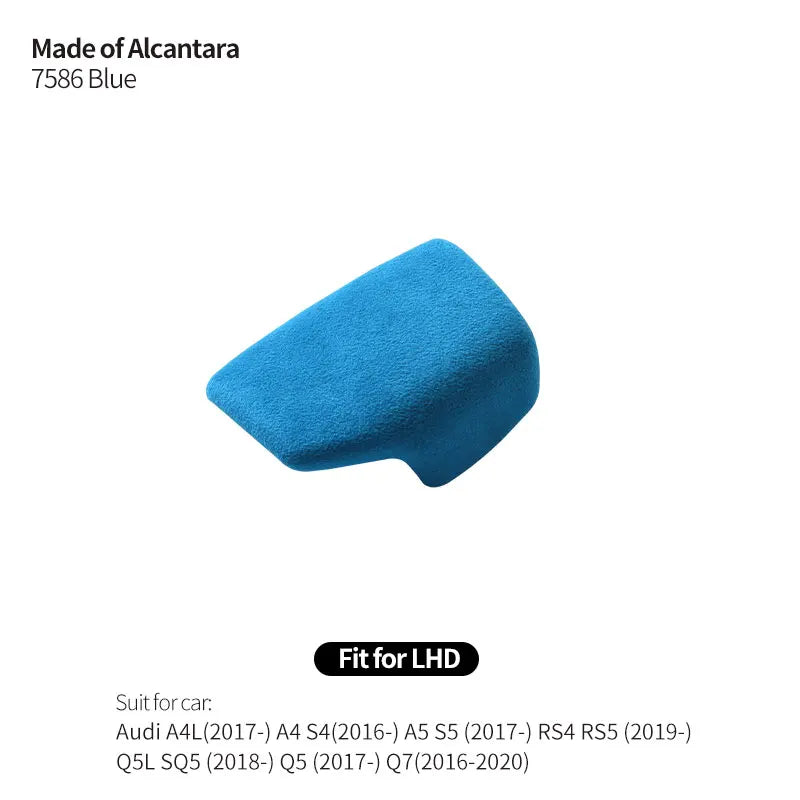 Made of Alcantara For Audi Sport B9 F5 FY A4 S4 A5 S5 RS4 RS5 Q5L SQ5 Q5 Q7 Gear Shift Knob Cover Trim Car Interior Accessories