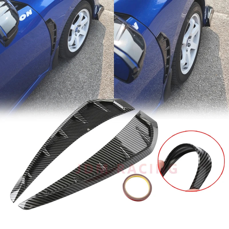 Pairs 35cm Car Fender Side Air Vent Cover Trim Modified Carb