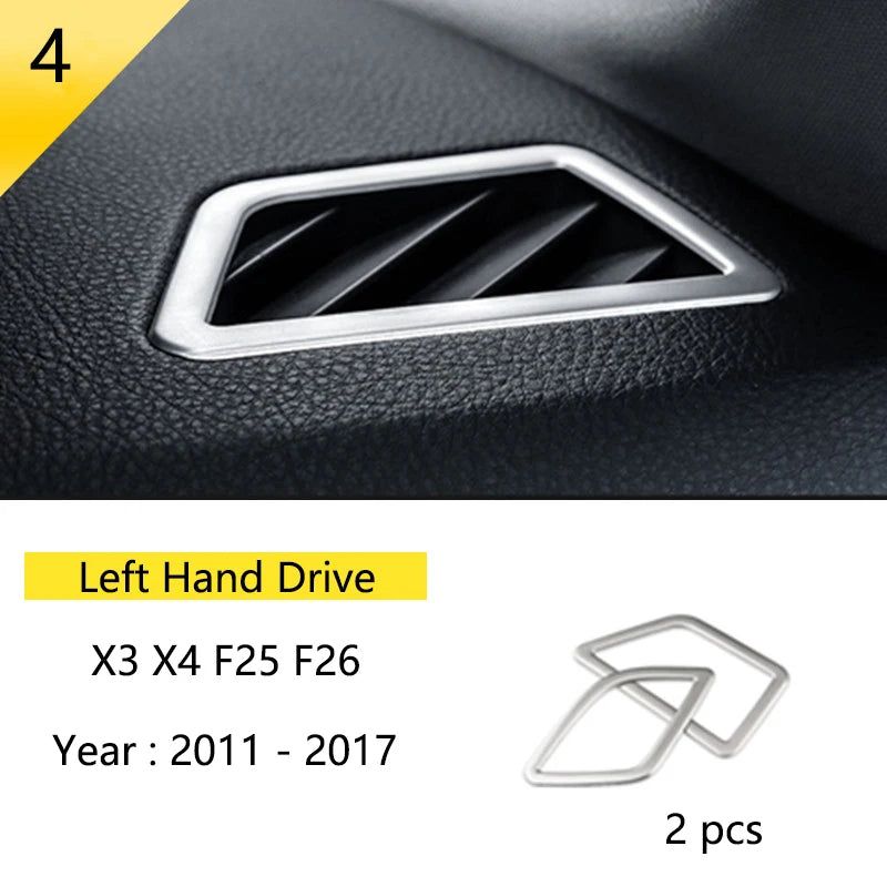 Accessories for BMW X3 X4 F25 F26 Car Inner Gearshift Air Conditioning CD Panel Door Armrest Cover Trim Decorative Car Stickers