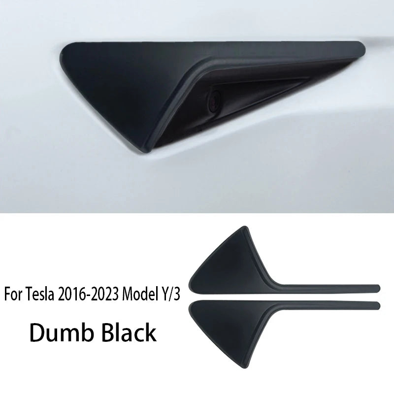 For Tesla Model 3/Y Side Camera Protection Cover Carbon Fiber Fender Trim Cover Car Modification Accessories Tesla 2017-2025