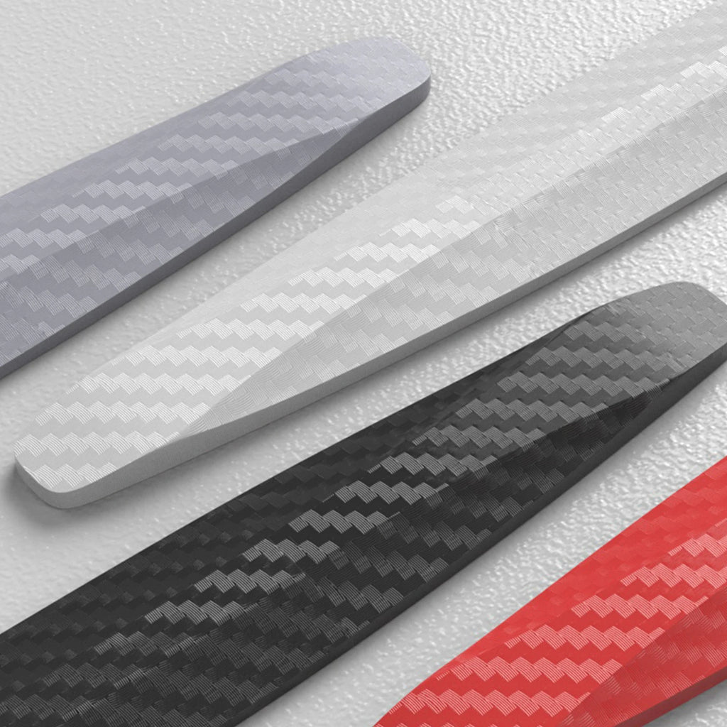 2pcs carbon fiber car anti-collision strips front and rear b