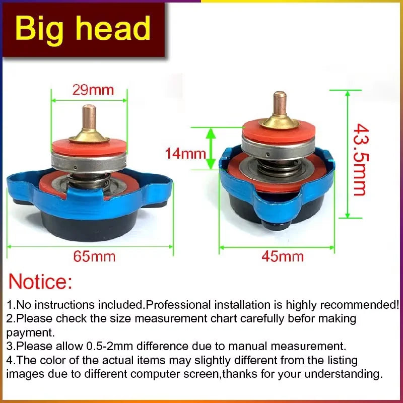 Car Motorcycle Modification Gauge Radiator Cap 0.9/1.1/1.3/1