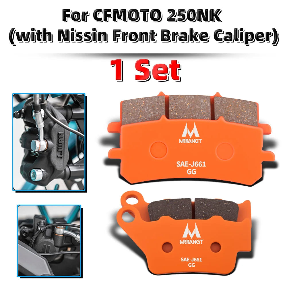 MRRANGT Ceramic Brake Pads Performance Brake Kit fit for CFMOTO 450SR 450NK 450MT 450SR-S 450CL-C 250SR 250NK CLX250 250CL-C