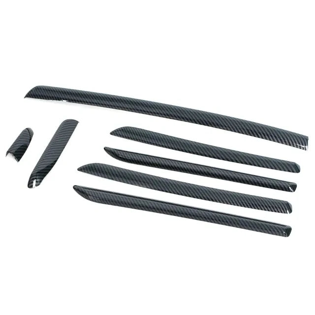 Carbon Fiber Style Dashboard Decoration Cover Trim For Audi A3 8V 2014-2018 S3 2017 ABS Car Inner Door Trim Strips
