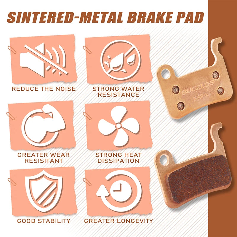 BUCKLOS Sintered-Metal MTB Brake Pads for M06 M07 Bicycle Hy