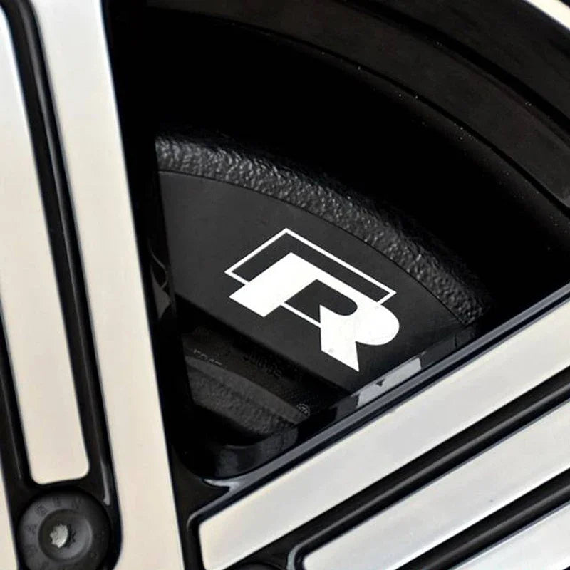 4pcs Car Caliper Sticker Tire Brake Cover Waterproof Film Bo