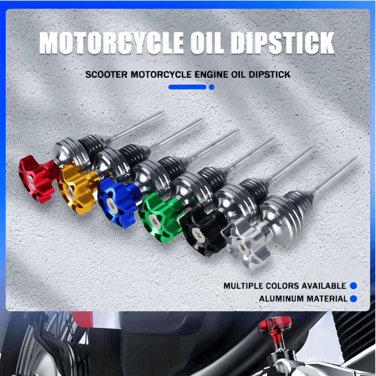 1pcs Aluminum Motorcycle Engine Oil Dipstick Filler Cap Plug
