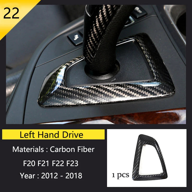 For BMW 1 2 Series F20 F21 F22 F23 Carbon Fiber Car Control CD Panel Cover Trim Air Conditioning Outlet Frame Decoration Sticker