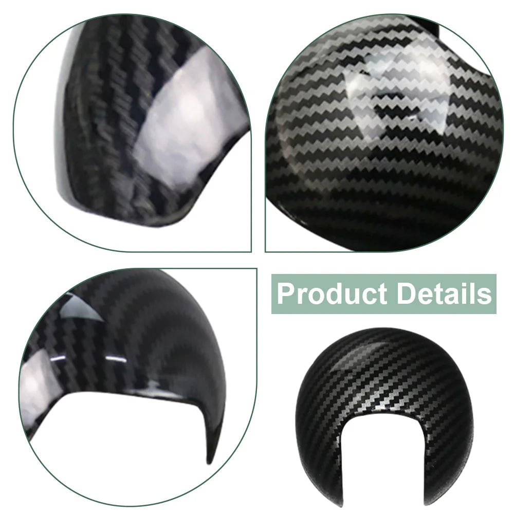 Carbon Fiber Pattern Gear Shift Knob Handle Trim Cover Stick