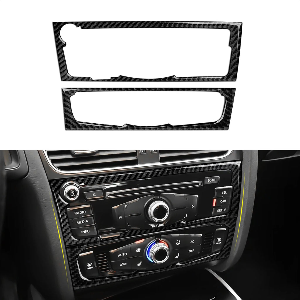 Car Center Console Gear Shift Panel Set For Audi A4 S4 RS4 A5 S5 RS5 (2007-2016) Carbon Fiber Interior Sticker Trim Accessories