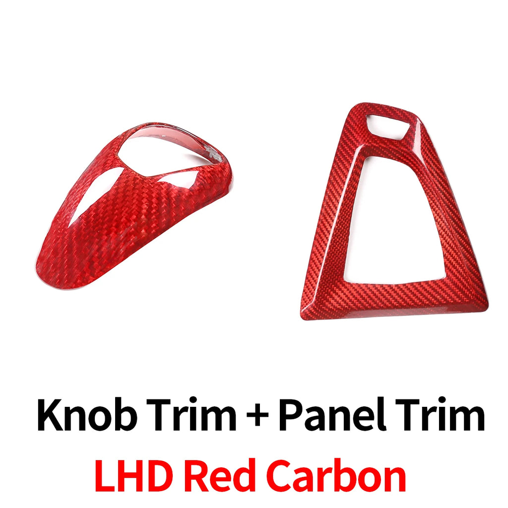 For BMW F80 F82 F87 M3 M4 M2 M5 F83 F85 X5M F86 X6M F13 Real Carbon Fiber Car Gear Shift Knob Cap Cover Sticker Panel Trim