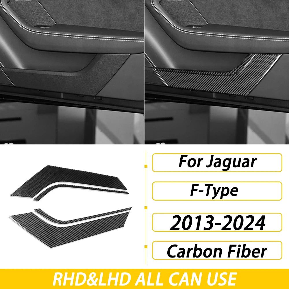 For Jaguar F-TYPE 2013-2024 Carbon Fiber Center Console Gear Shift Dashboard Air Vent Panel Trim Set Car Accessories Sticker