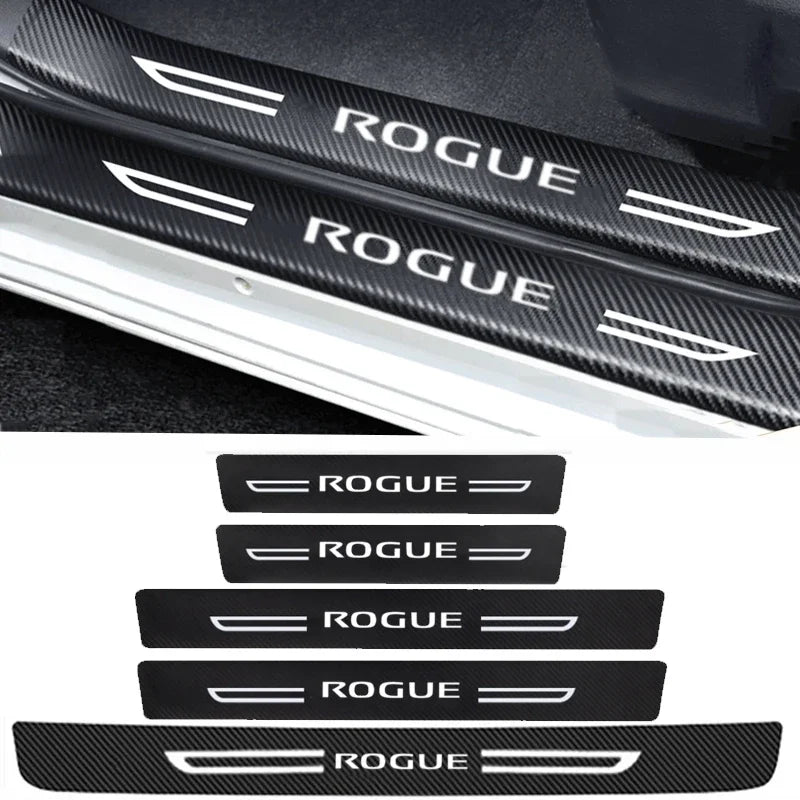 Car Accessories Carbon Fiber Door Threshold Sill Strip for N