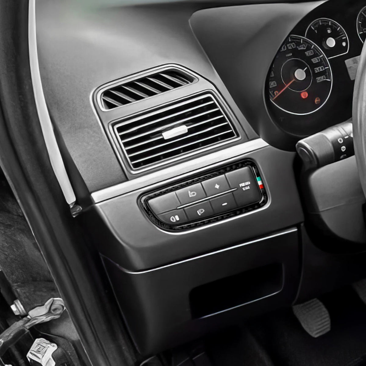 Car Headlight Switch Panel.Carbon Fiber Trim Sticker.For Fia
