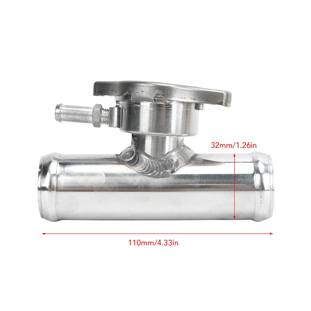 T-6061 Aluminum Polished Surface Inline Radiator Neck Fillin