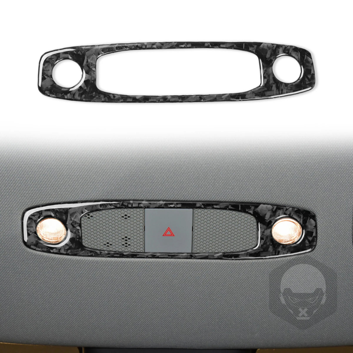 For Tesla Model 3 2017-2022 Model Y 2020-2022 Carbon Fiber Interior Front Reading Light Panel Frame Trim Sticker Car Accessories
