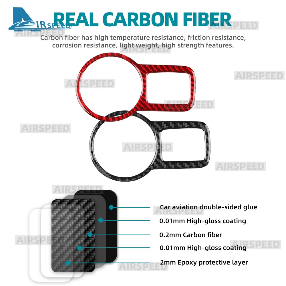 Real Soft Carbon Fiber Sticker For Volkswagen VW Polo MK5 6R