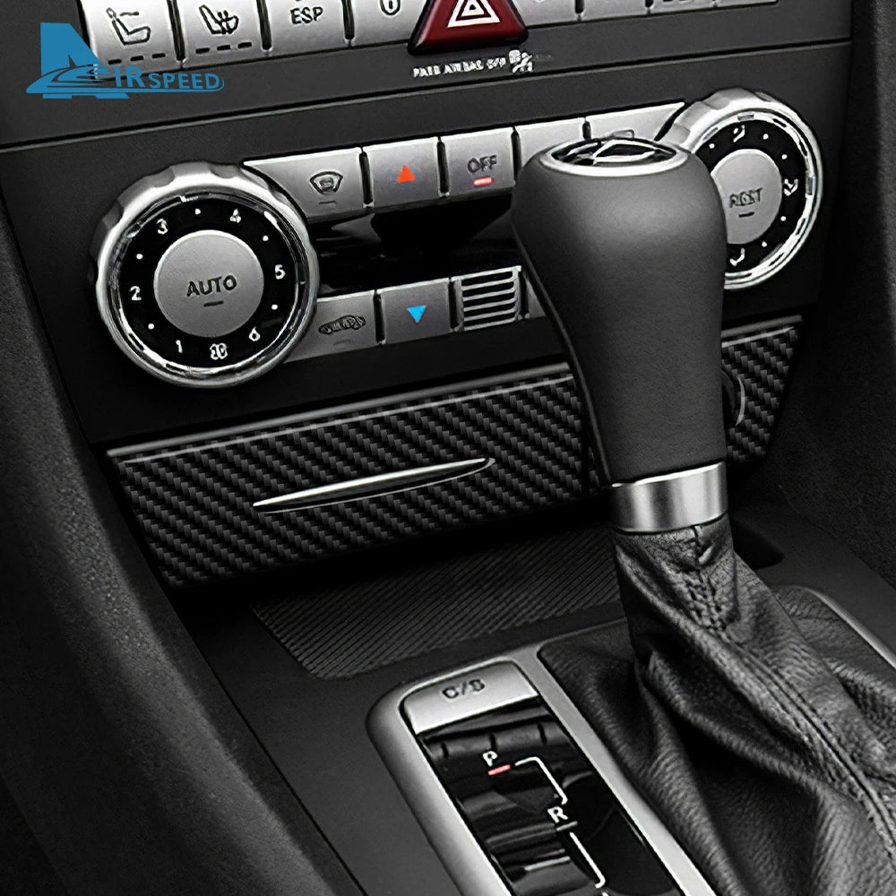 Real Soft Carbon Fiber Trim Sticker For Mercedes Benz SLK R1