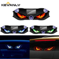 KEVANLY Solar Power Car Demon Eye Light Cool Flashing Warnin