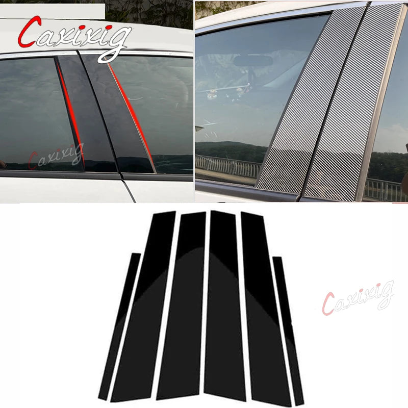 Car Door Window Pillars B-pillar Post Trim Stickers For BMW 