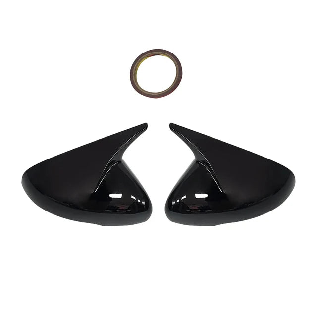 For KIA Stinger 2018-2022 Auto Car Body Side Door Rearview Mirror Cover Sticker Trim ABS Carbon Fiber Style Gloss Black