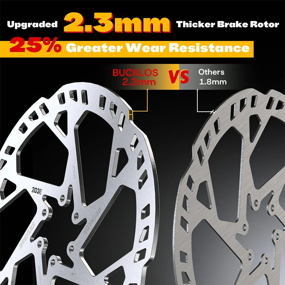 BUCKLOS 2.3MM E-Bike Brake Disc 220MM Electric Bicycle Rotor