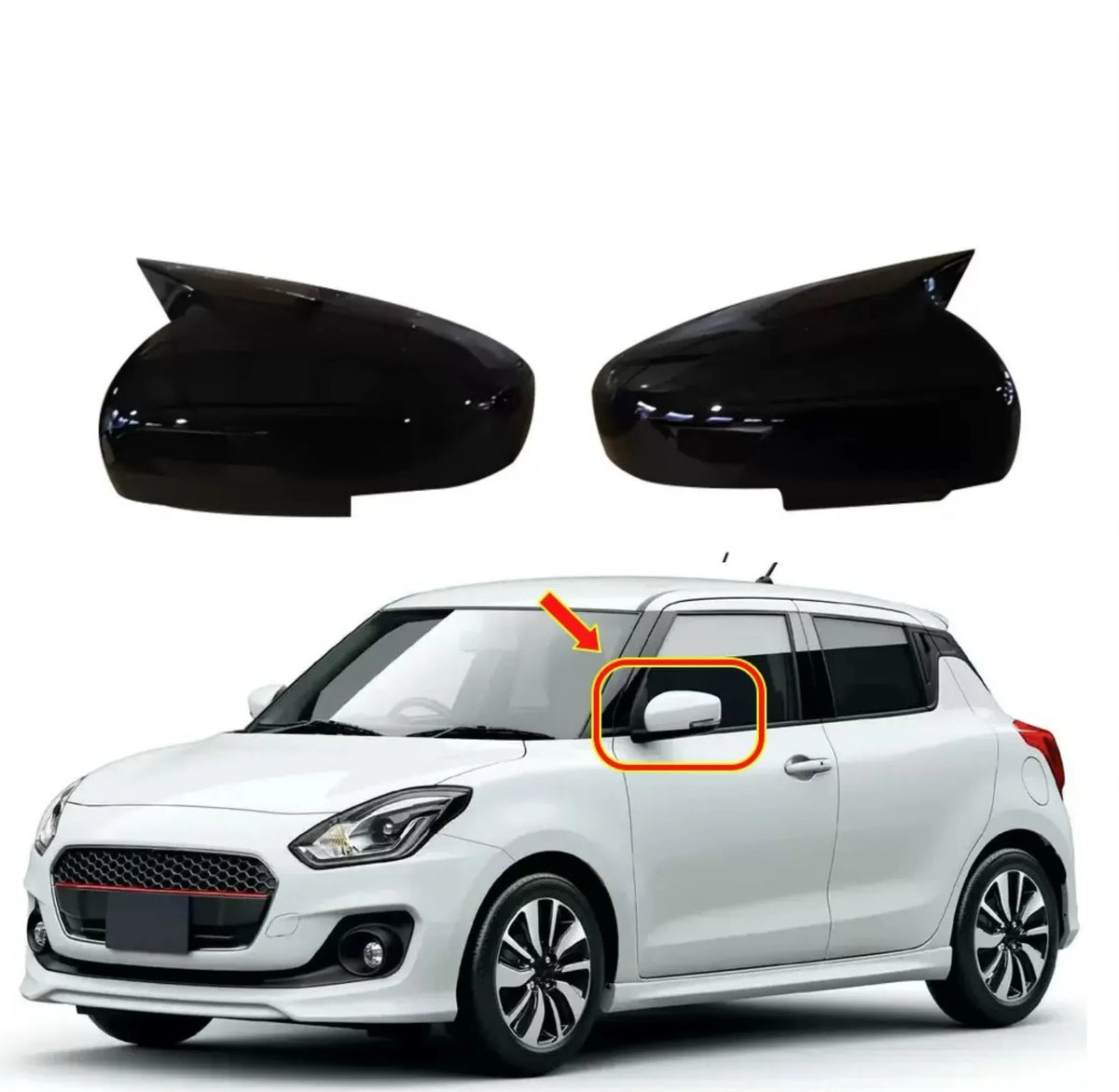 Car Rearview Side Mirror Cover Fit For Suzuki Swift 2018 201