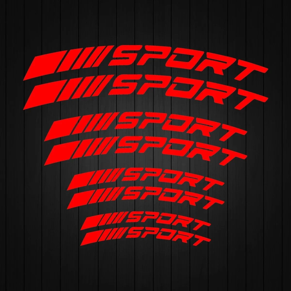 Sport Curve Brake Caliper Stickers Waterproof Reflective High Temperature Resistant Vinyl Decals Universal Car Wheel Hub Exterio