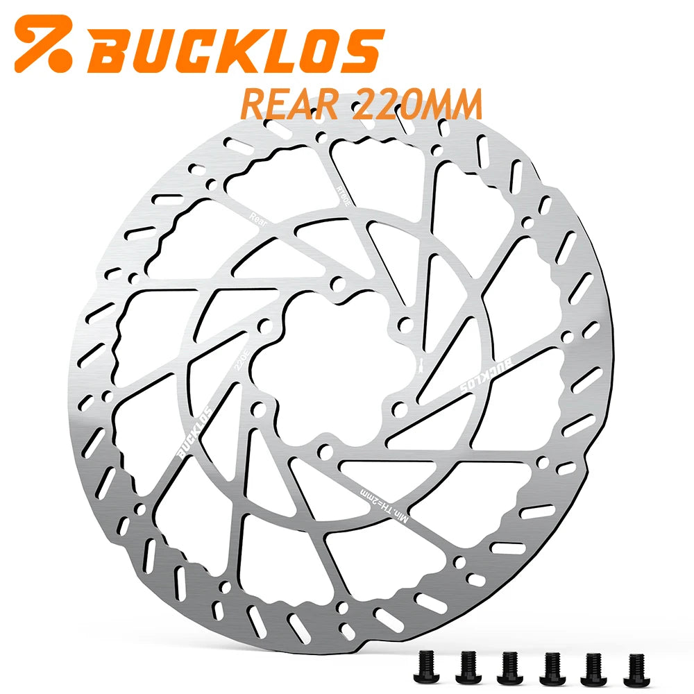 BUCKLOS 2.3MM E-Bike Brake Disc 220MM Electric Bicycle Rotor 140/160/180/203MM Dirt Bike Disc Brake Rotor For Surron Segway Tala