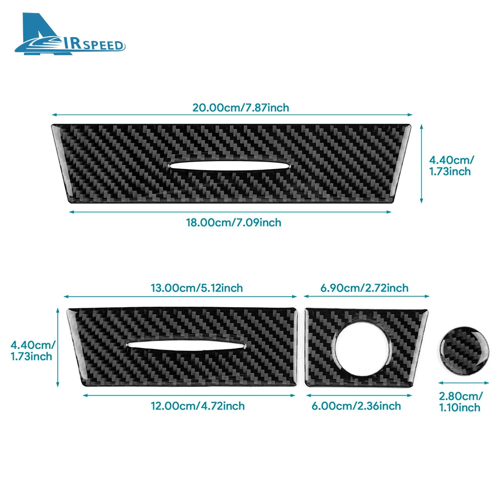 Real Soft Carbon Fiber Trim Sticker For Mercedes Benz SLK R1