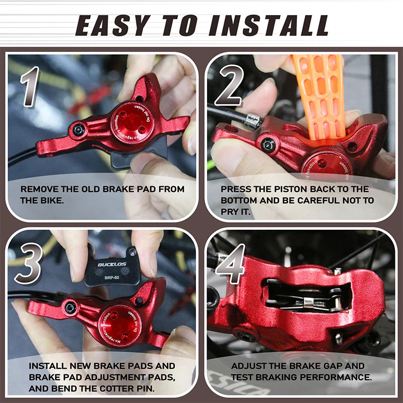 BUCKLOS Resin Disc Brake Pad For SHIMANO A01S Wear-resistant