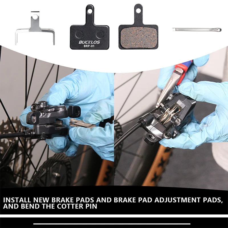 BUCKLOS Semi-Metal Mountain Bike Disc Brake Pads Semimetalli