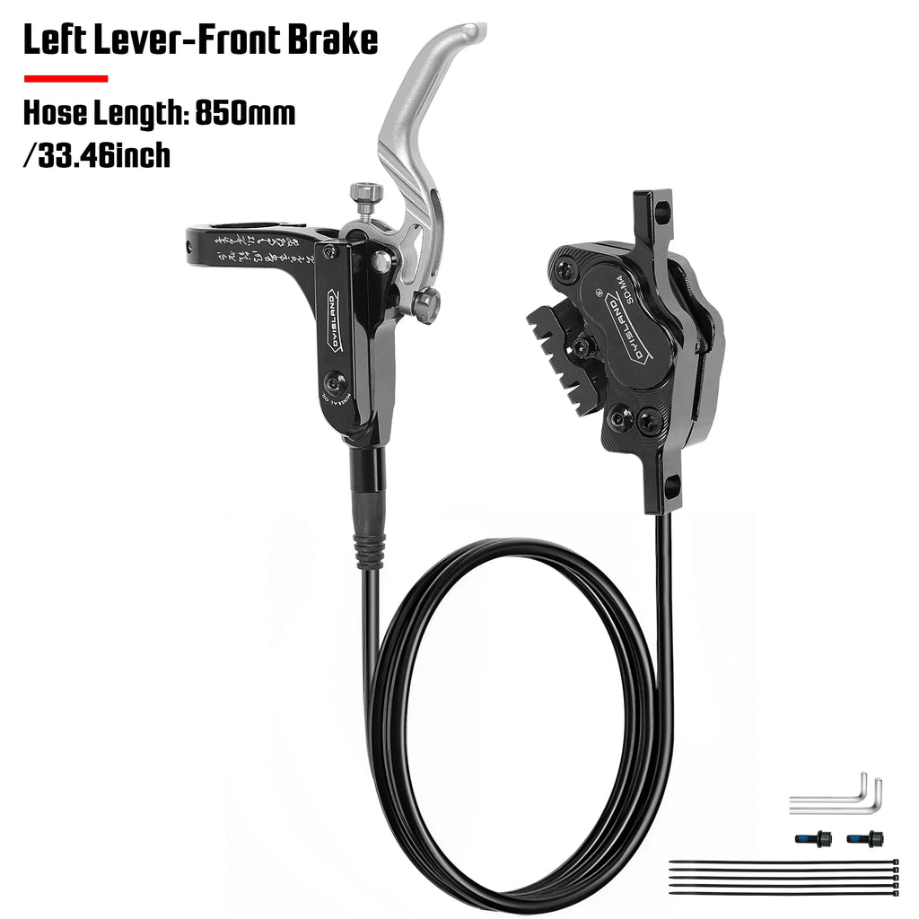 DYISLAND MTB 4pistons Hydraulic Disc Brake 850mm/1500mm Ceramic Cooling Brake Pads Oil Pressure AM DH Mountain Bike Disc Brake