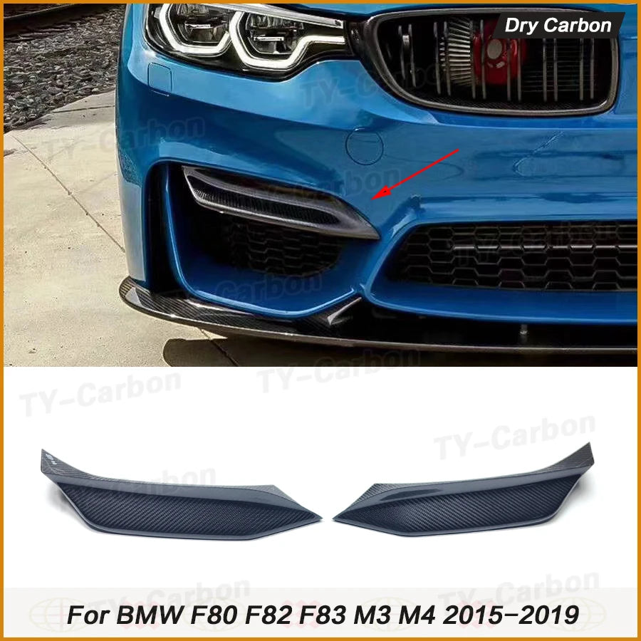 Dry Carbon Fiber Car Front Bumper Splitters For BMW F80 M3 F