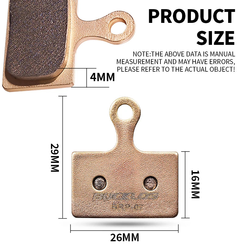 BUCKLOS Sintered-Metal MTB Brake Pads for K03S K05S Bicycle 