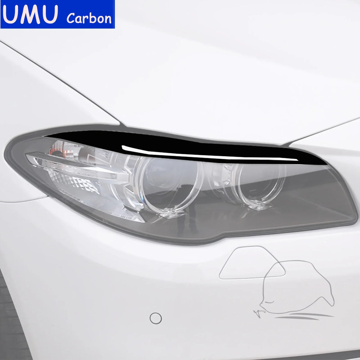 For BMW 5 Series F10 2010-2016 Accessories Car Black Plastic