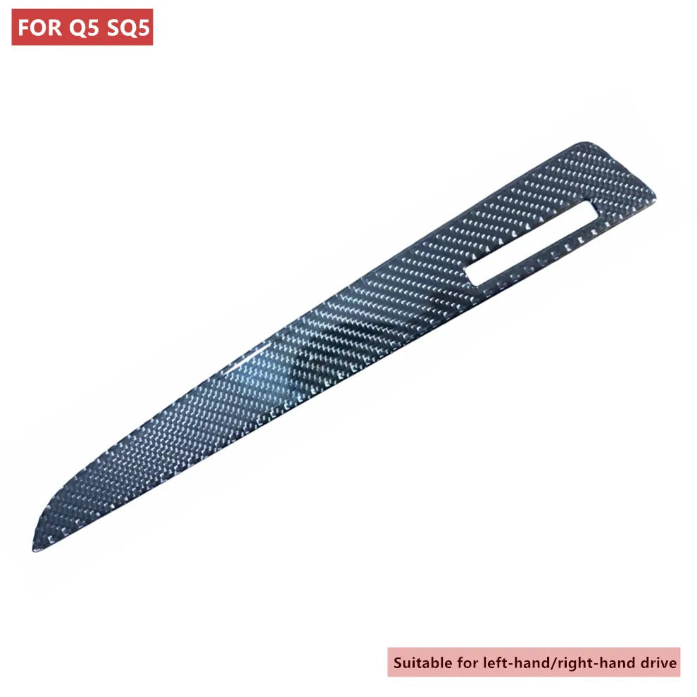 For Audi Q5 8R SQ5 Carbon Fiber Auto Door Dashboard Panel Strips Instrument Decor Trim Stickers Car Interior Tuning Accessories