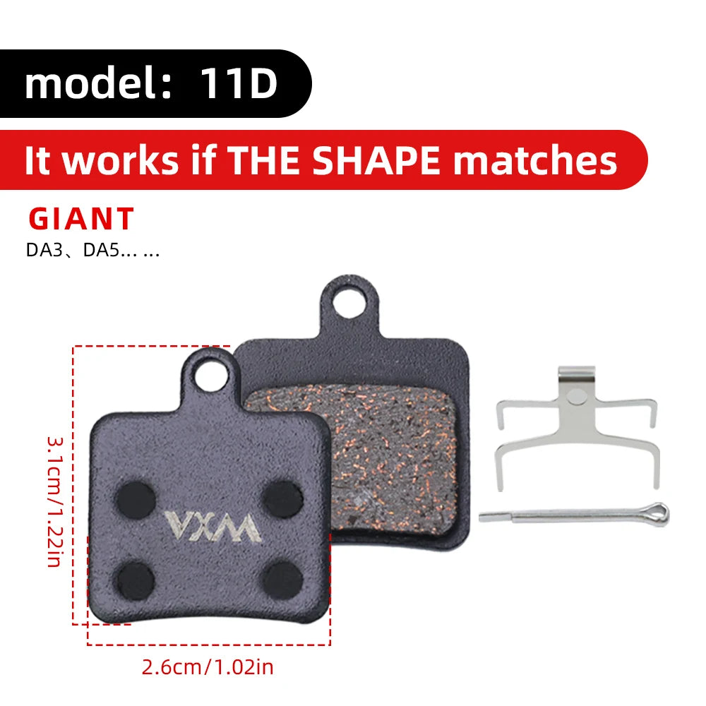 VXM Bicycle Hydraulic Disc Brake Pads MTB Bike Semi-Metal Road Cycling Wear Resistant Quiet Durable Brake Pad Part Accessories