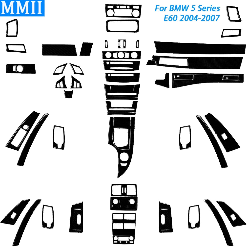 For BMW 5 Series E60 2004-2007 Piano Black Gear Shift Steeri