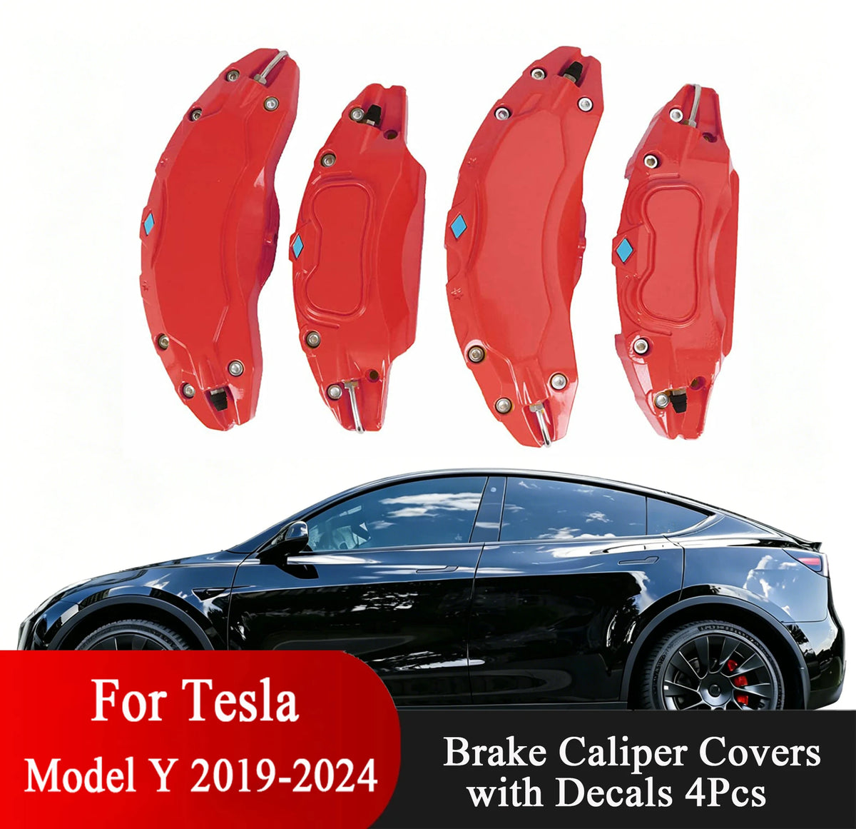 Brake Caliper Covers for Tesla Model Y 2020 2021 2022 2023 2