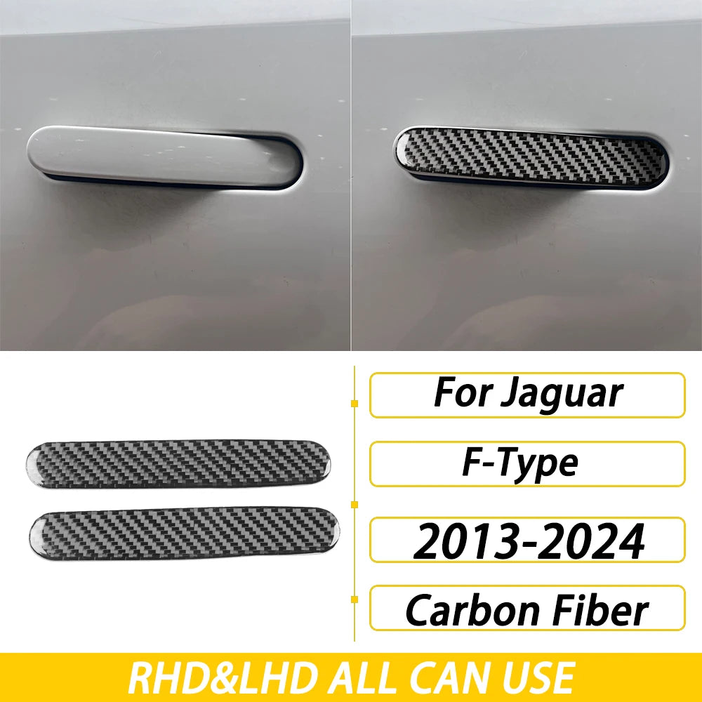 For Jaguar F-TYPE 2013-2024 Carbon Fiber Center Console Gear Shift Dashboard Air Vent Panel Trim Set Car Accessories Sticker