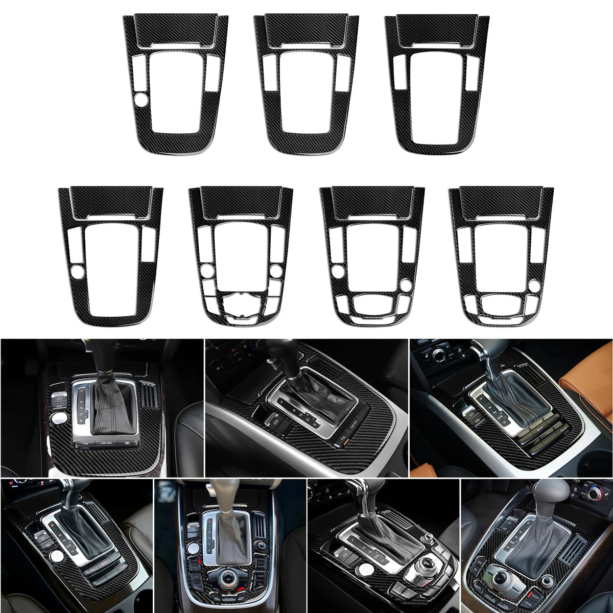 Car Center Console Gear Shift Panel Set For Audi A4 S4 RS4 A