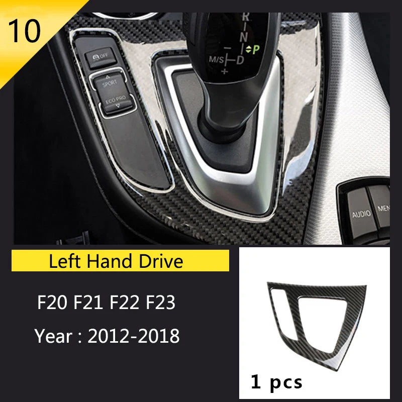 For BMW 1 2 Series F20 F21 F22 F23 Carbon Fiber Car Control CD Panel Cover Trim Air Conditioning Outlet Frame Decoration Sticker