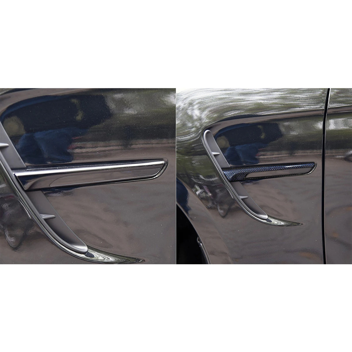 Real Carbon Fiber Interior Door Side Fender Vent Cover Trim 