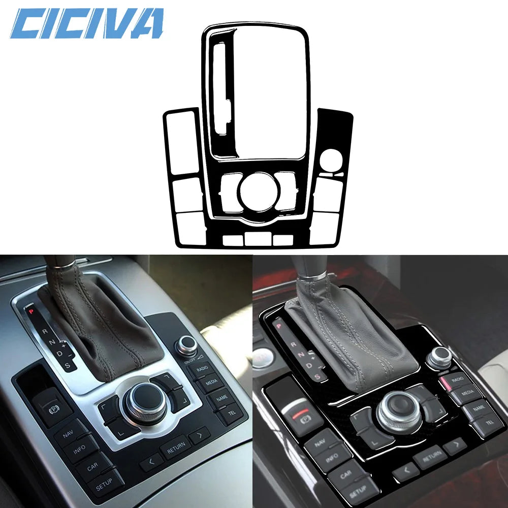 For Audi A6 S6 C6 2005-2011 Piano Black Centre Gear Shift tr
