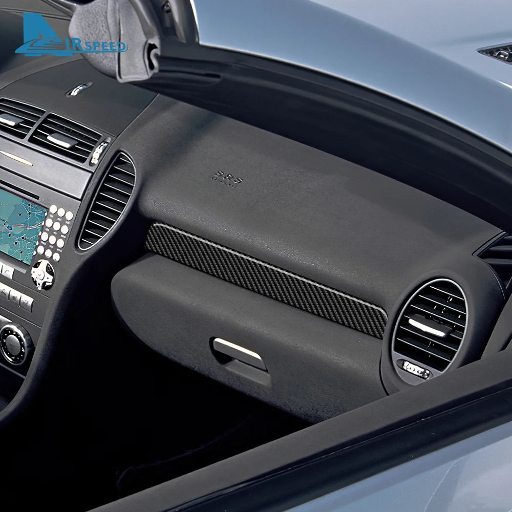 Real Soft Carbon Fiber Trim Sticker For Mercedes Benz SLK R1