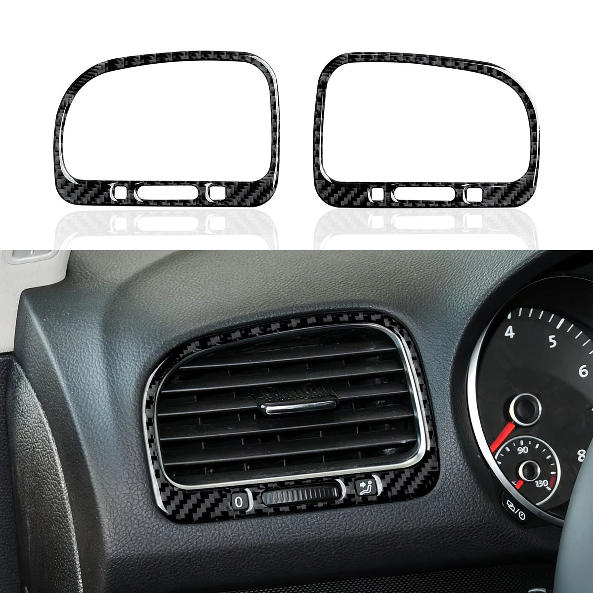 Car Center Console Gear Shift Panel For Volkswagen Golf VI MK6 GTI R Plus (2010-2014) Carbon Fiber Interior Sticker Trim Set Kit