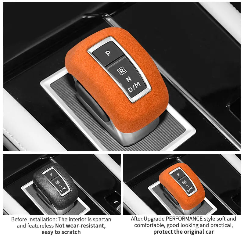 Made of Alcantara For Mitsubishi Outlander 2023 Car Gear Shi