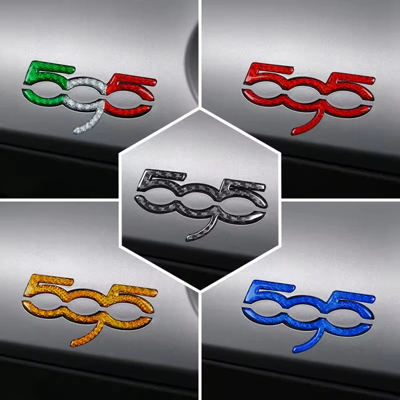 For Abarth 595 Fiat 500 2007-2024 Real Hard Dry Tricolor Car